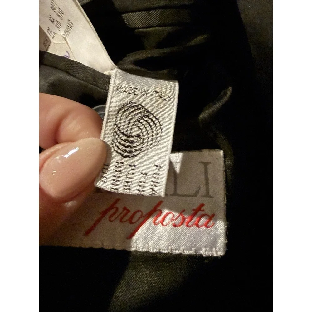 Canali Proposta Wool Blazer Mens 52L (US 42L) Gray Double Breasted‎ Italy